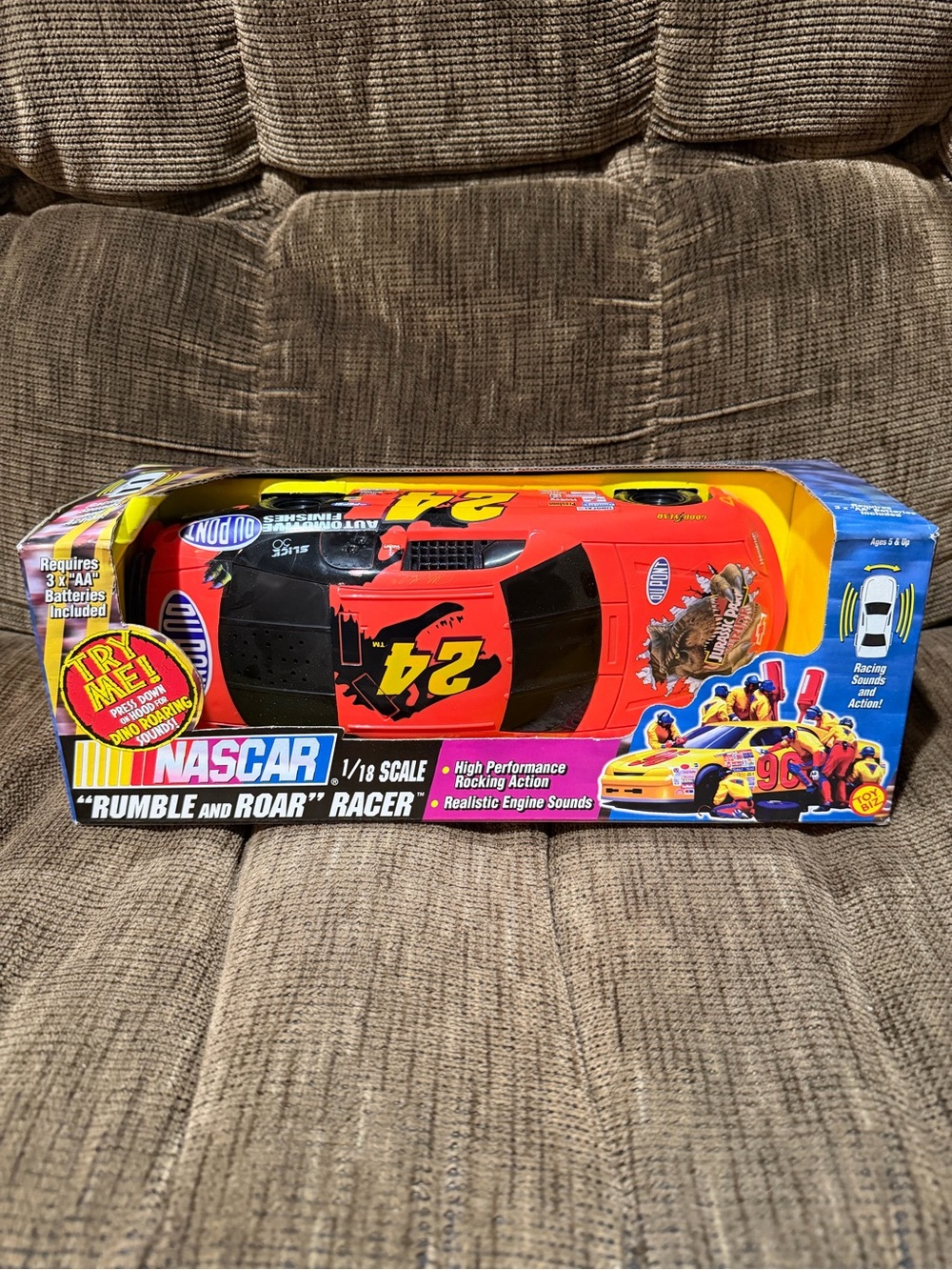 Nascar Red and Black #24 Toy Racecar - Rumble & Roar